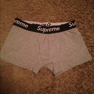 Grey supreme boxers authentic